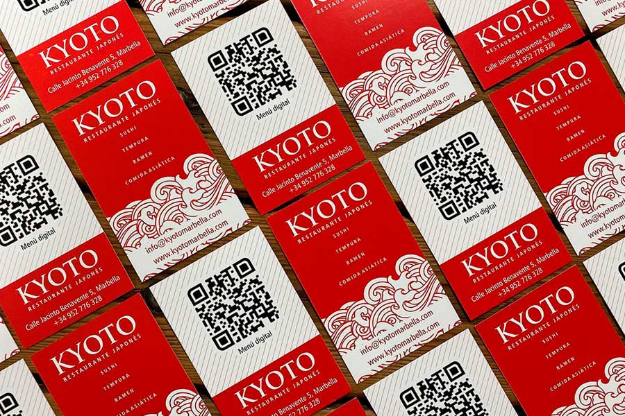 Impresión de códigos qr para Kyoto